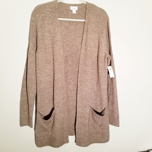 old navy tan cardigan